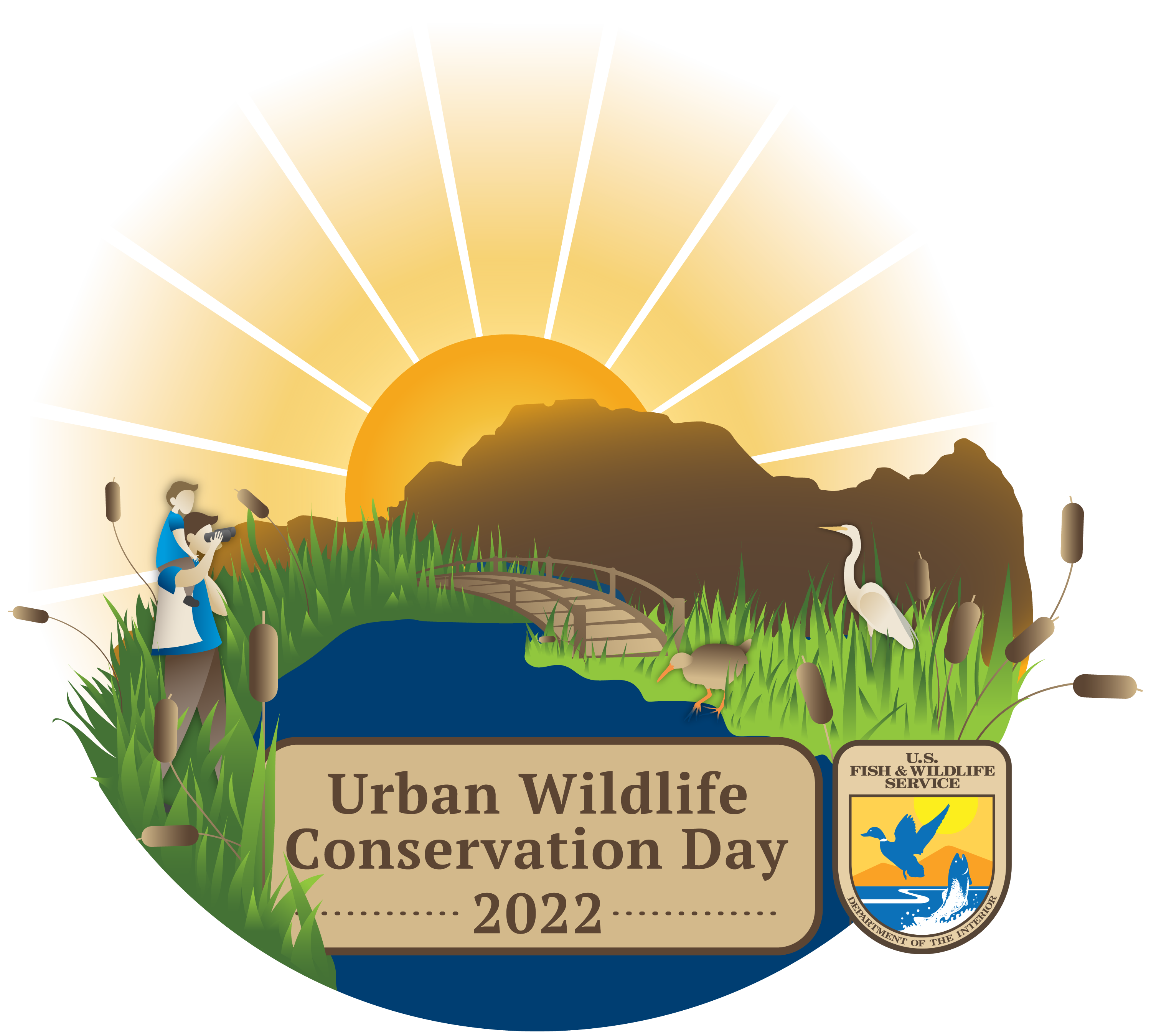 Logo for the Urban Wildlife Conservation Day Event 2022 FWS.gov
